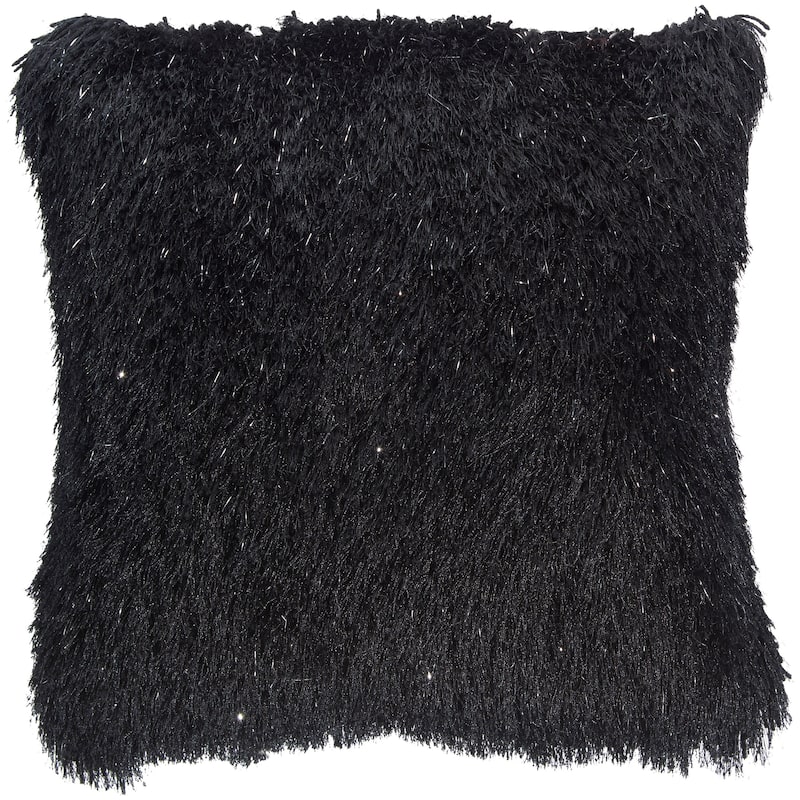 Mina Victory Shag Solid Glam Throw Pillow