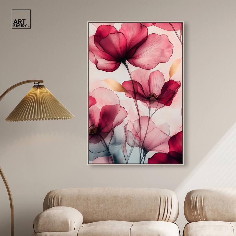 Chiffon Cherry Charm Canvas by Art Remedy