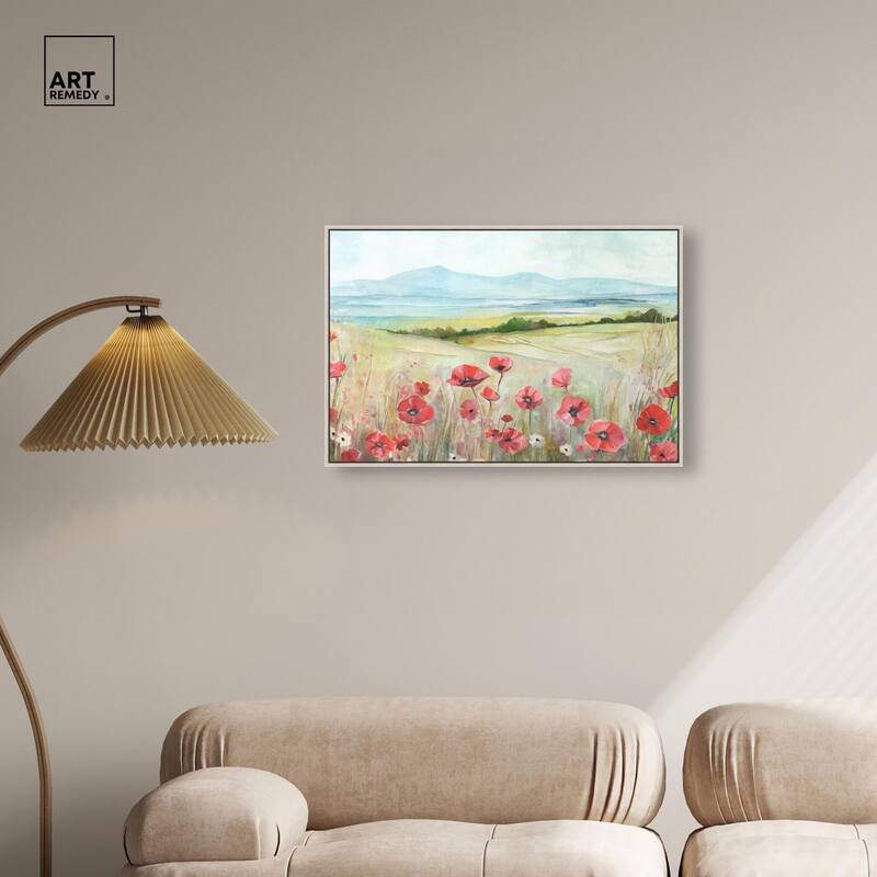 The Poppy Field Canvas by Art Remedy