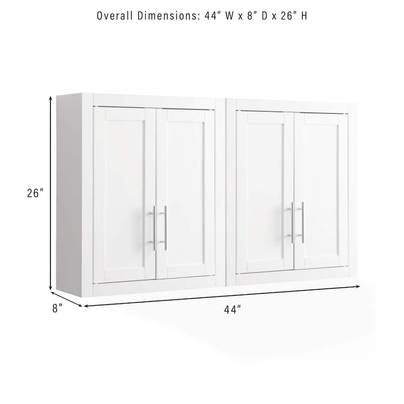Crosley Savannah 2Pc Wall Storage Cabinet White