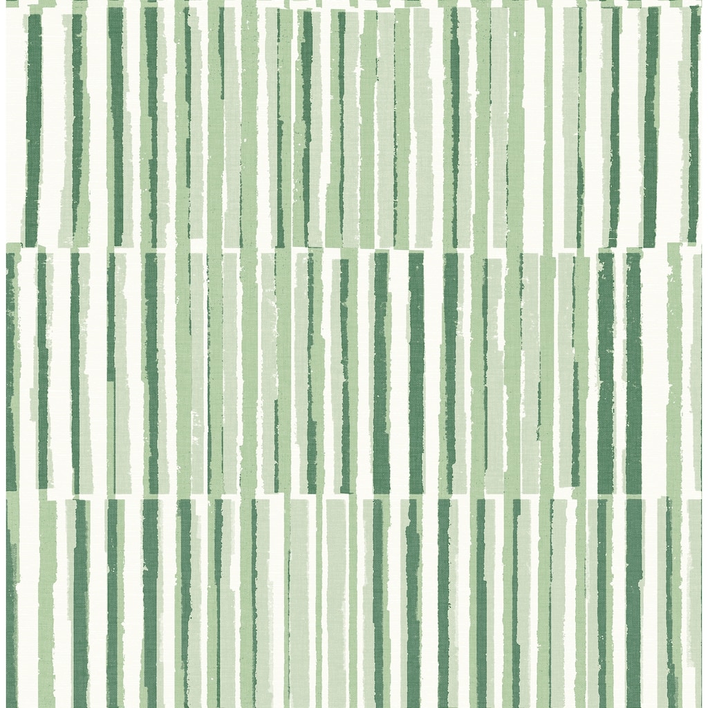 A-Street Prints Sabah Green Stripe Wallpaper