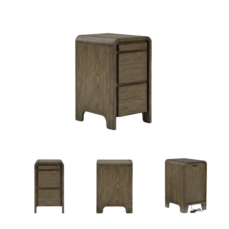 Signature Design by Ashley Jensworth Brown/Beige Accent Table - 14" W x 17" D x 25" H