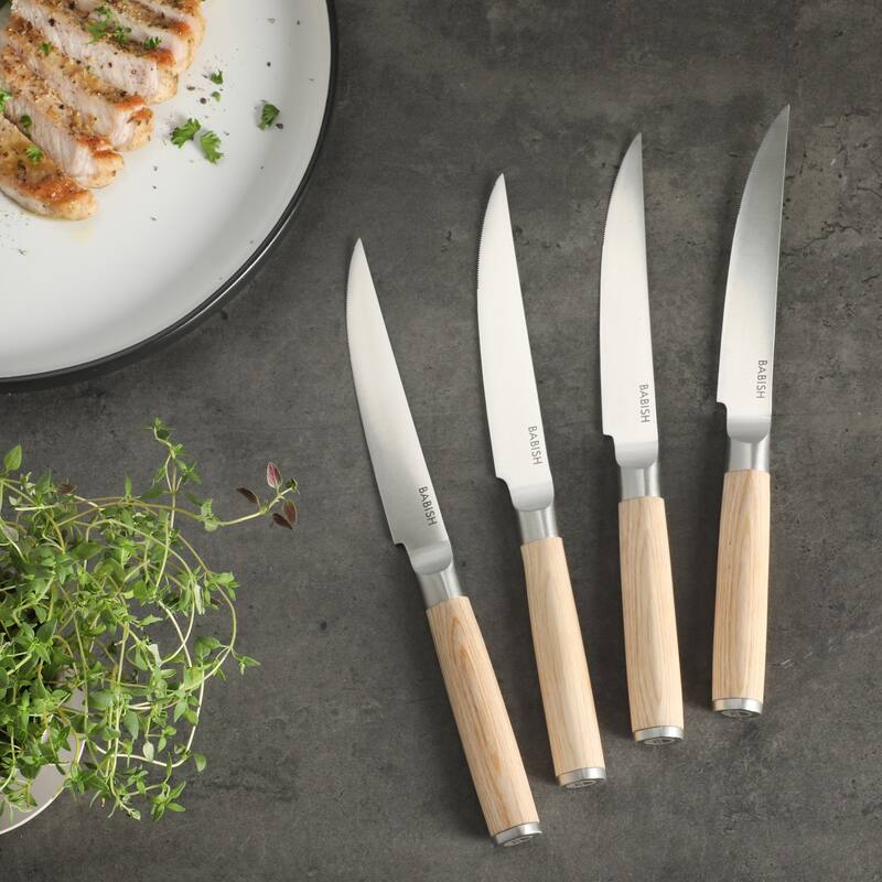 Babish High-Carbon 1.4116 German Steel 4 Pack 5" Steak Knife Set