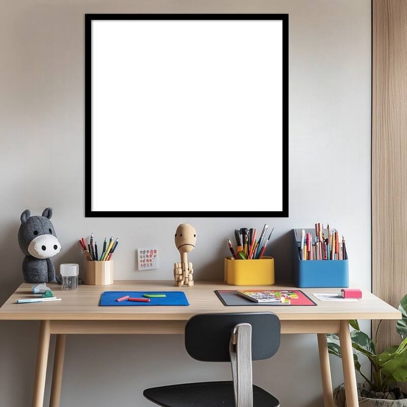 Amanti Art Black Gallery Deep Framed Dry Erase Magnetic Board
