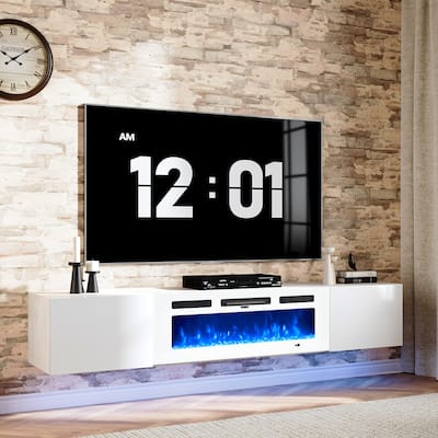 Floating TV Stand with 36" Electric Fireplace