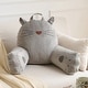 preview thumbnail 2 of 18, Sweet Home Collection Kids Character Shredded Memory Foam Bed Rest Pillow with Arms Cat