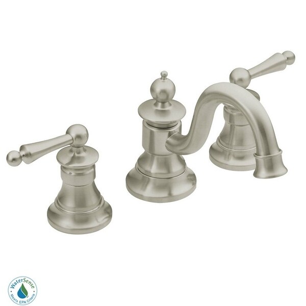 Moen TS418 Double Handle Widespread Bathroom Faucet from the Waterhill Collection