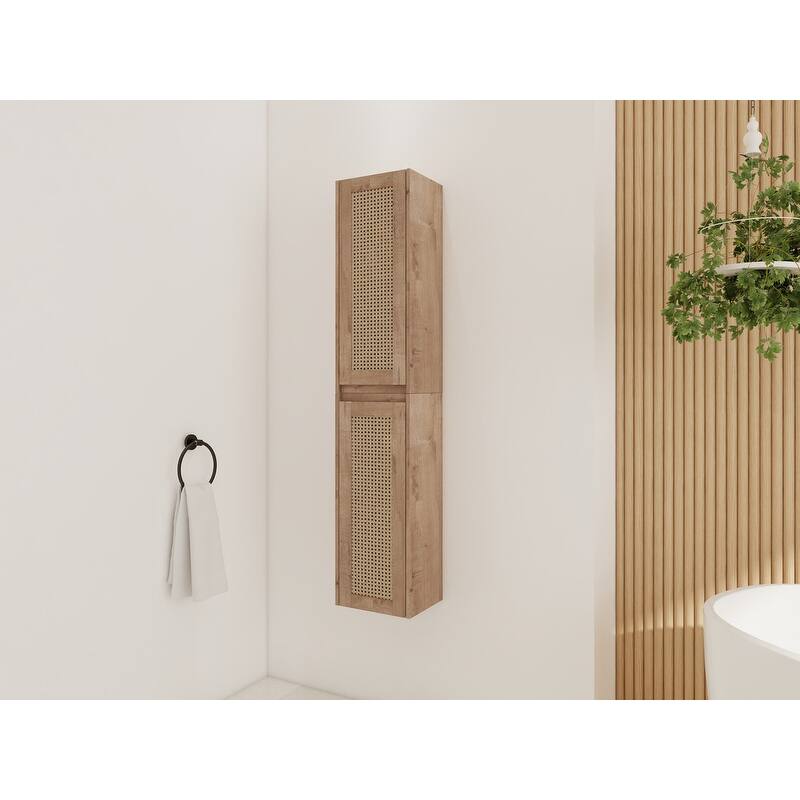 MEDUNJESS Bathroom Side Cabinet, Float Mounting Design