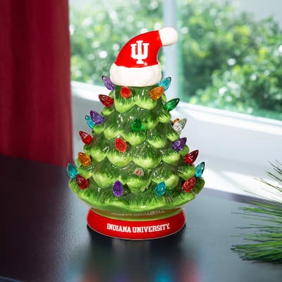 8" LED Ceramic Tabletop Christmas Tree, Indiana University