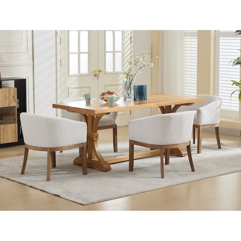 Upholstered Barrel Dining Chair Accent Chair