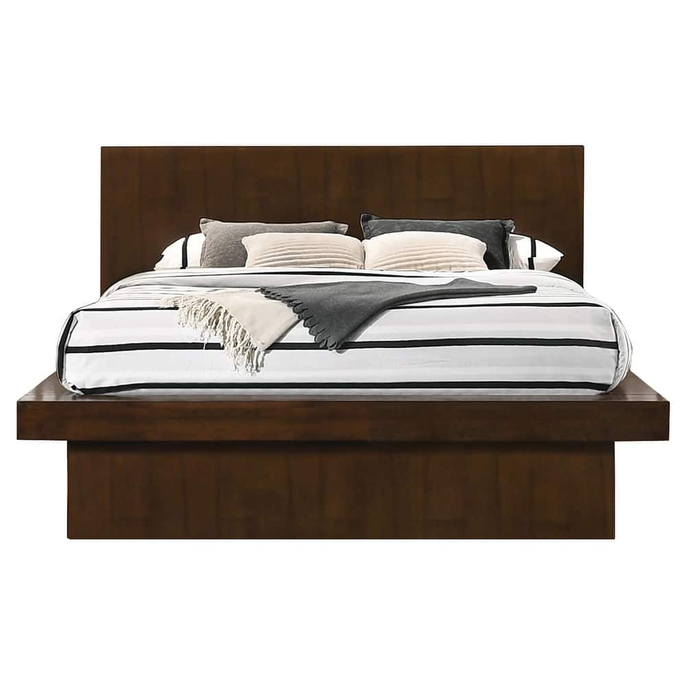 Jessica Contemporary Wood LED Platform Bed