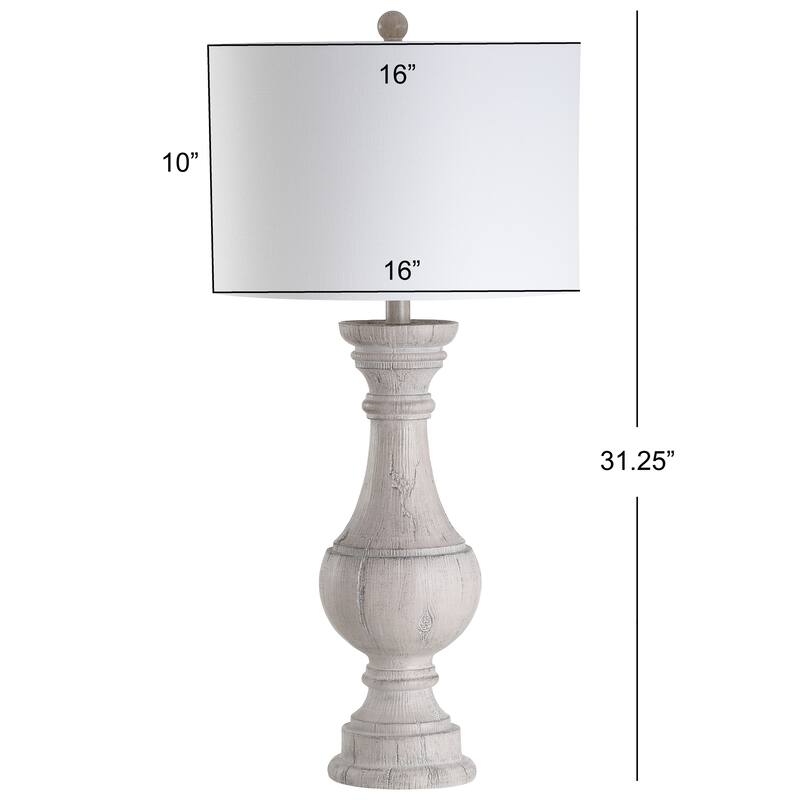 SAFAVIEH Lighting Evelien 31-inch White LED Table Lamp (Set of 2) - 16"x16"x31.3" - 16Wx16Dx31H