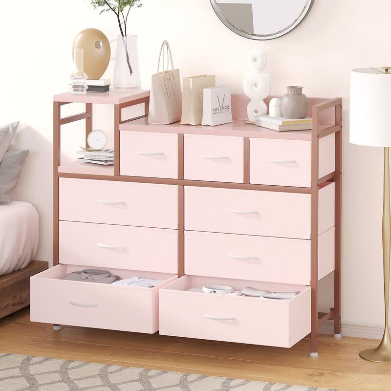 Bedroom Dresser with 9 Drawers