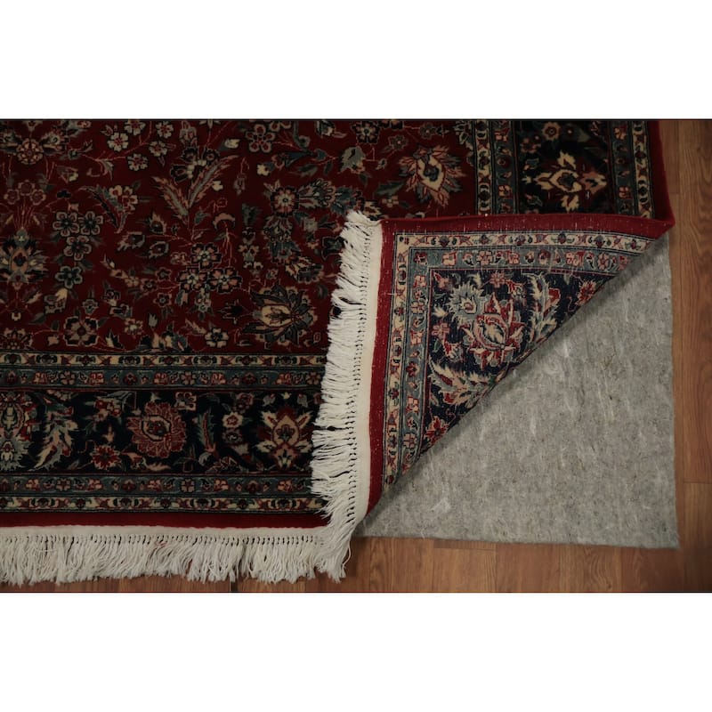 Hand Knotted Oriental 100% Wool Carpet Traditional Floral Red Tabriz Area Rug - 8' 8'' X 5' 9''