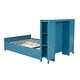 preview thumbnail 16 of 31, Full Size Platform Kids Bed Frame with Storage Shelves, 4-Drawers & Elegant Headboard for Modern Style and Functionality, Blue
