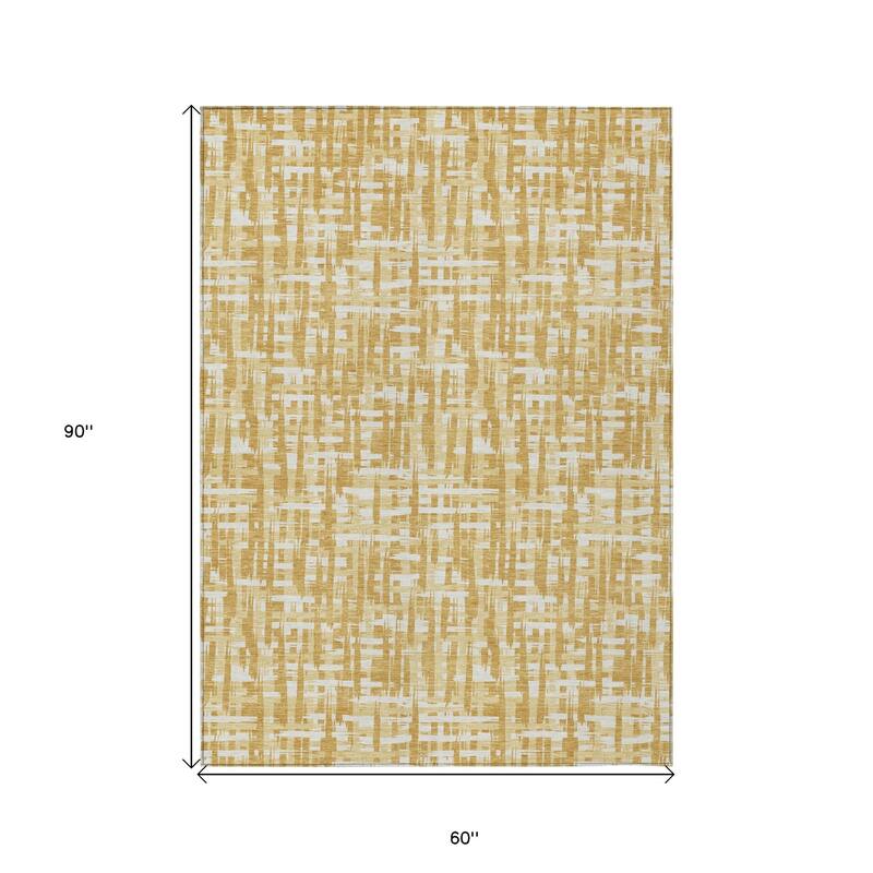 HomeRoots Abstract Transitional Rectangle Outdoor Rug