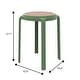 preview thumbnail 24 of 48, Tresse All-Weather Round Stackable Dining Stool with Wicker-Style Seat for Indoor, Outdoor, Patio, and Kitchen - Fully Assembled