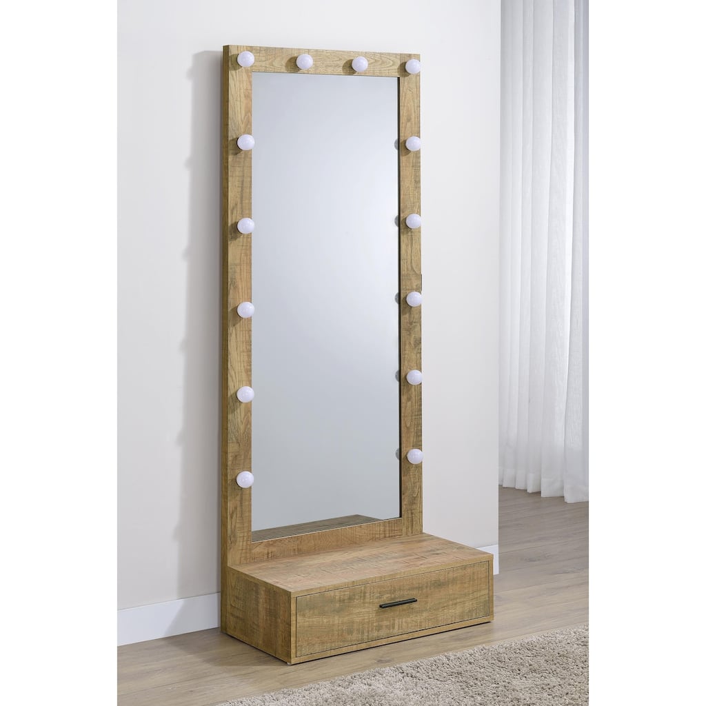 Spector 1-drawer Lighted Full-Length Floor Mirror