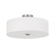 preview thumbnail 41 of 57, French Country Brass Round White Linen Drum Ceiling Light