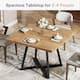 Small Dining Table for 4, 31.5 Inches Industrial Dinner Table with Metal Base