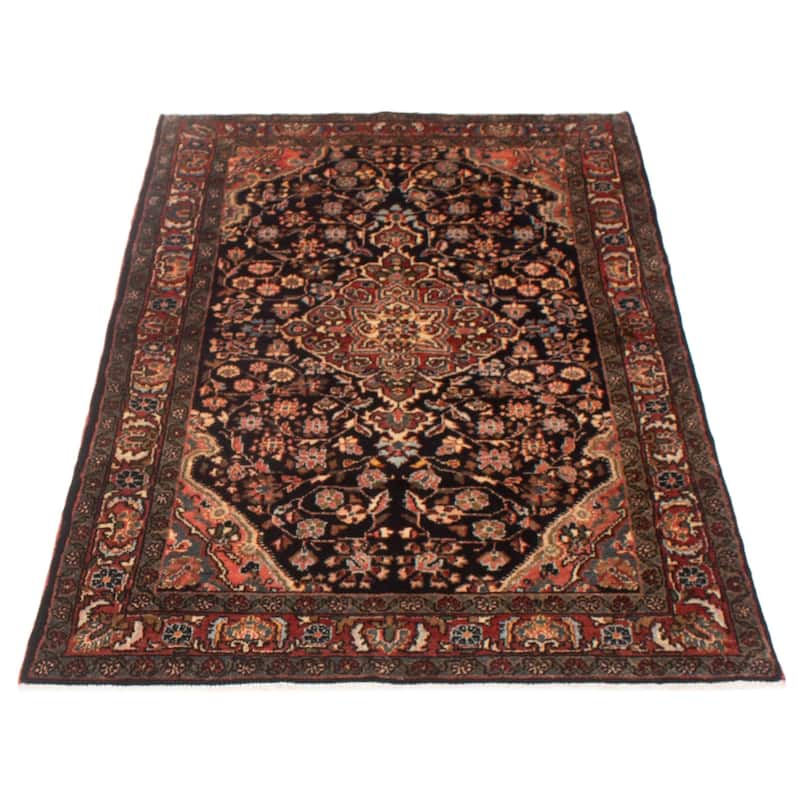 ECARPETGALLERY Hand-knotted Anatolian Vintage Black, Copper Wool Rug - 4'3 x 6'11