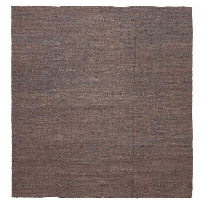 ECARPETGALLERY Flat-Weave Ankara FW Grey Wool Rug - 8'10 x 9'4 - Grey - 8'10 x 9'4