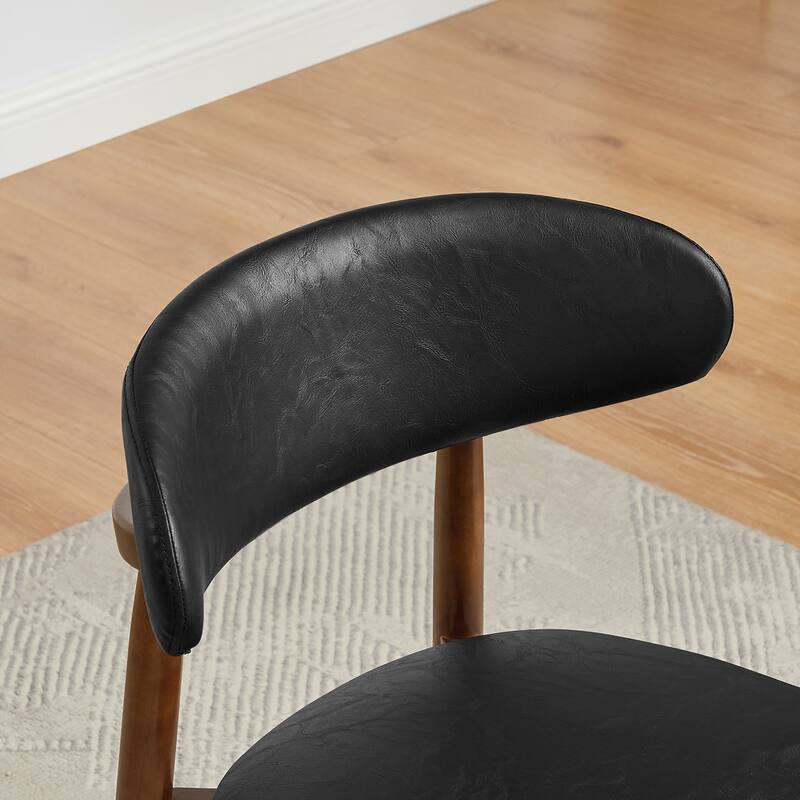 Art Leon Set of 2 Upholstered Accent Dining Chairs with Solid Wood Frame