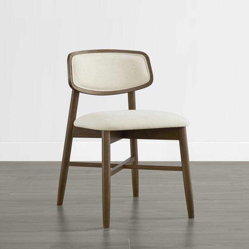 Spruce & Spring Mid-Century Upholstered Dining Chair with Solid Wood Frame