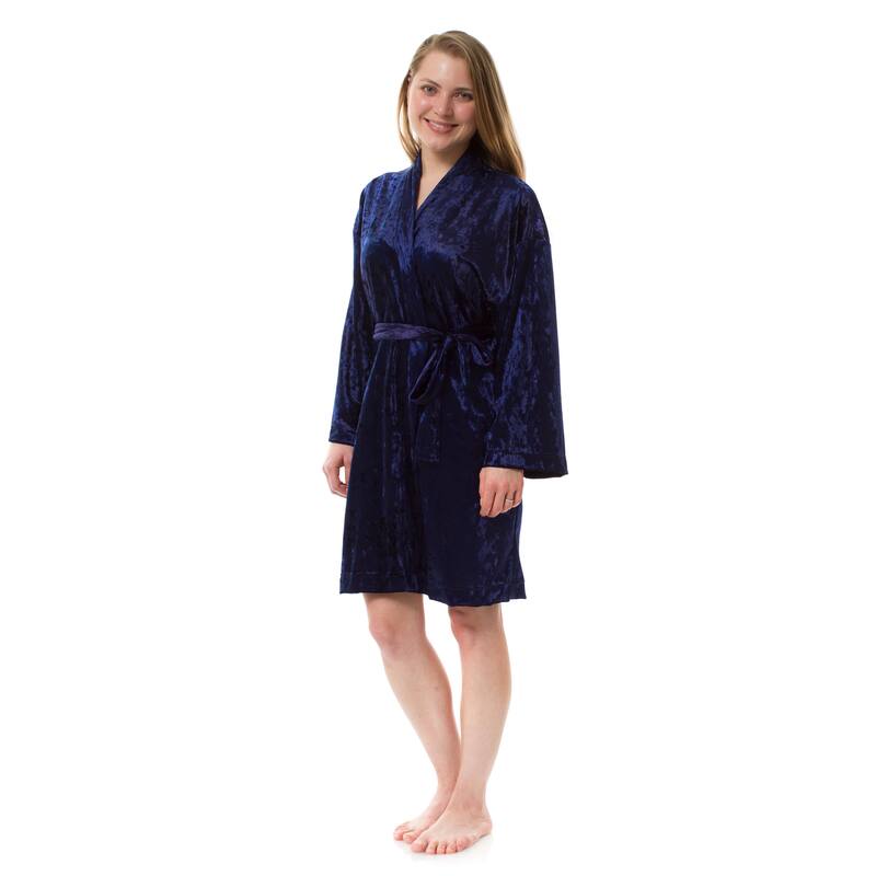 Leisureland Women's Luxurious Velvet Bathrobe