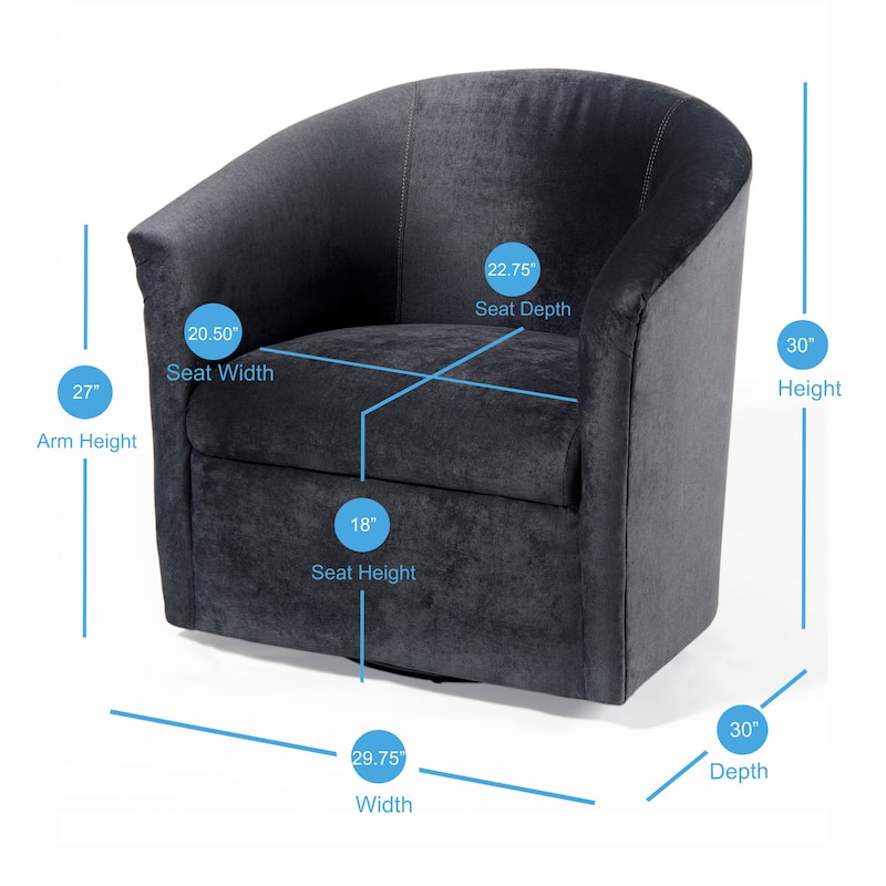 Ellery Modern Microfiber Swivel Accent Chair by Greyson Living