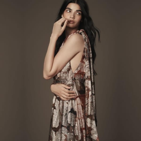 Farm Rio Womens Jacquard Lurex Sleeveless Maxi Dress Beige - Bed Bath &  Beyond - 42319270