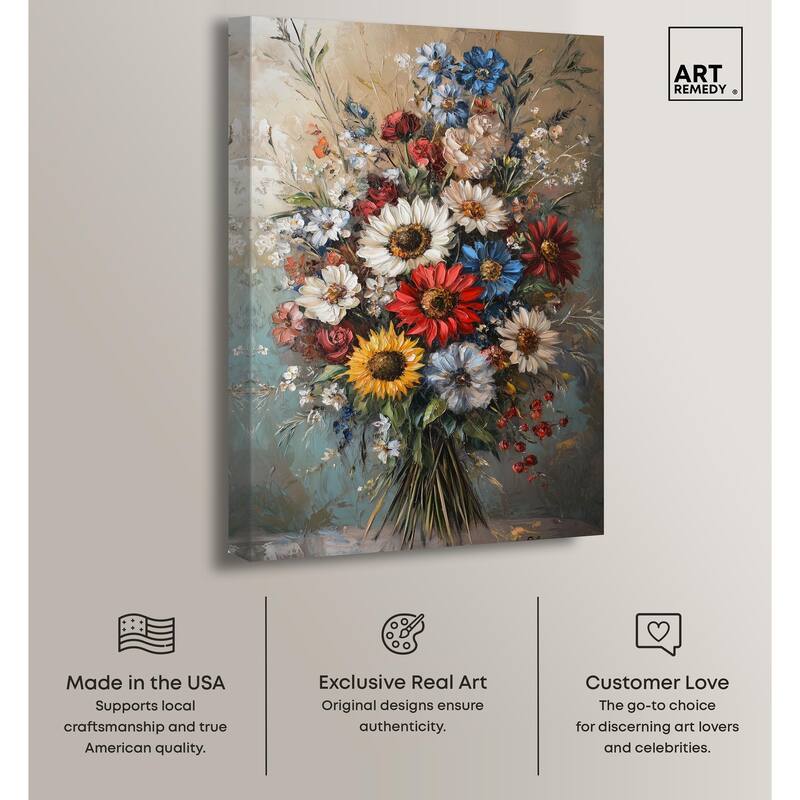 Symphony of Flowers I Canvas by Art Remedy, Gallery Wrapped