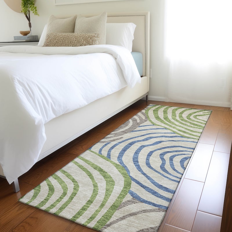 Machine Washable Indoor/ Outdoor Chantille Contemporary Dimensions Rug