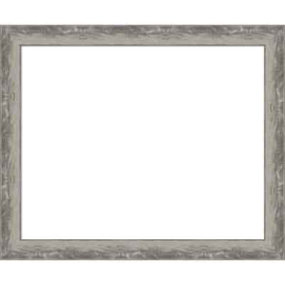 Amanti Art Waveline Silver Narrow Framed Dry Erase Magnetic Board