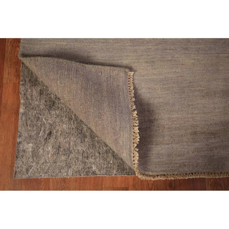 Gray & Beige Gabbeh Modern Area Rug Hand-Knotted Wool Carpet - 4'9" x 6'5"
