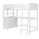 preview thumbnail 6 of 15, Elegant Design Loft Bed with Shelves, Drawers and Desk, Health and Comfort, Twin Size, White