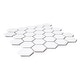 preview thumbnail 3 of 12, Honeycomb 2" x 2" White Porcelain Floor and Backsplash Wall Tile