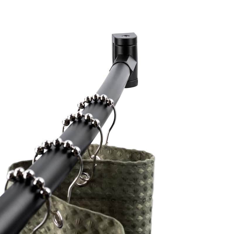 Curved Shower Curtain Rod Adjustable 36 to 61 inches by JS Jackson Supplies