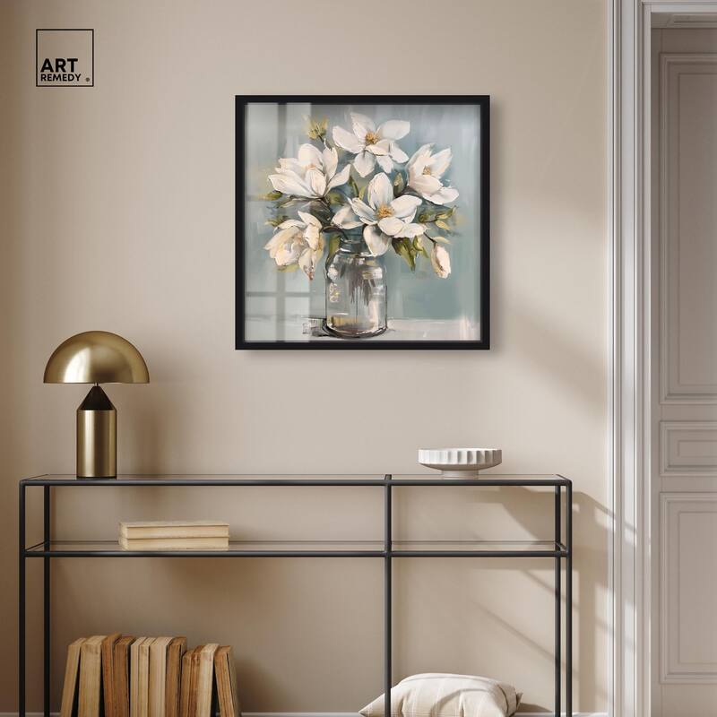 Prismatic Floral and Jar Shadowbox by Art Remedy