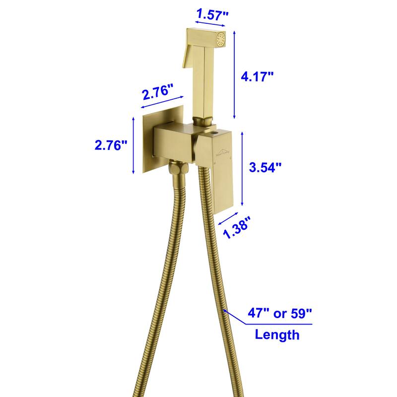 Wall Mount Single-Handle Bidet Faucet with Handle