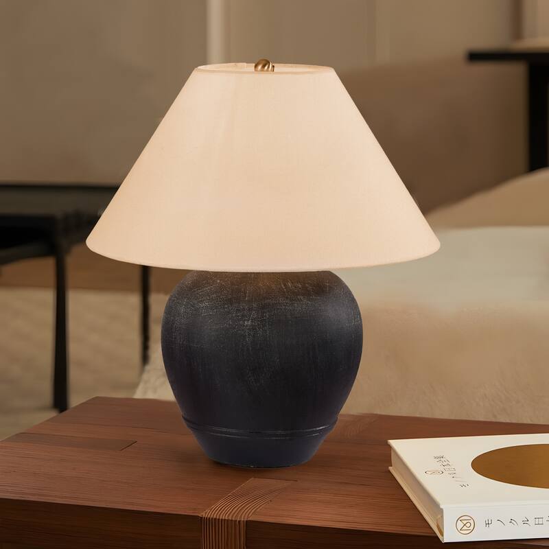 Global Accent Ceramic Table Lamp with Linen Shade