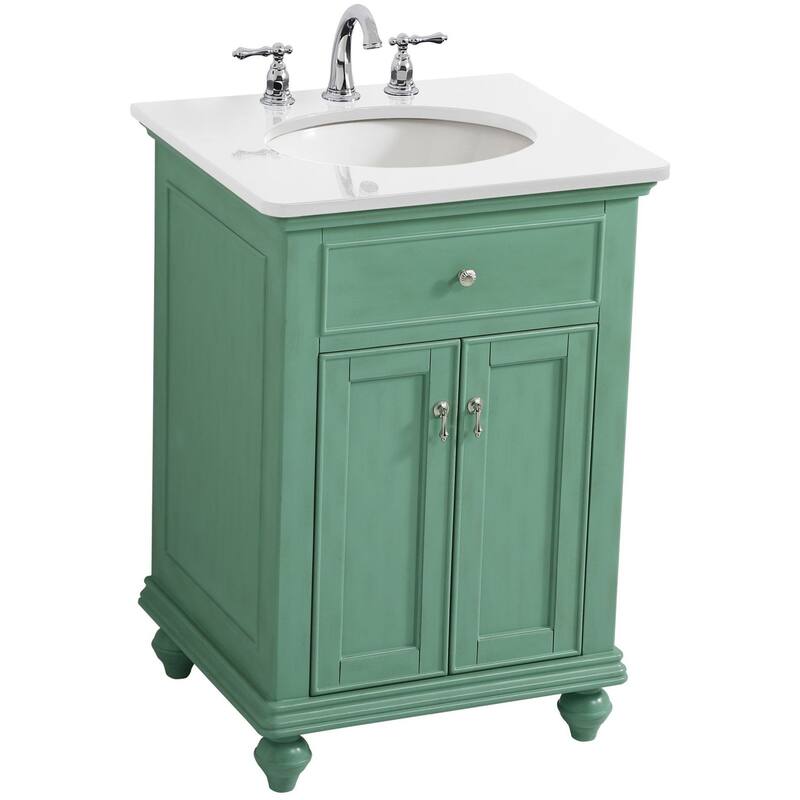 Elegant Lighting VF12324-VW Otto 24" Free Standing Single Basin Vanity