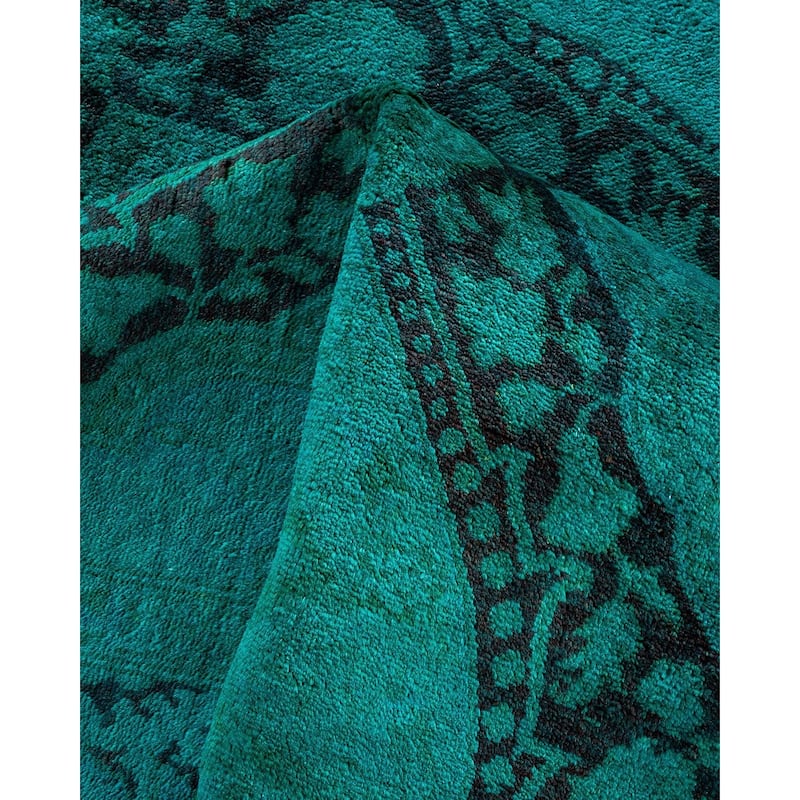 Vibrance One-of-a-Kind Hand-Knotted Area Rug - Green, 6' 2" x 8' 10" - 6' 2" x 8' 10"