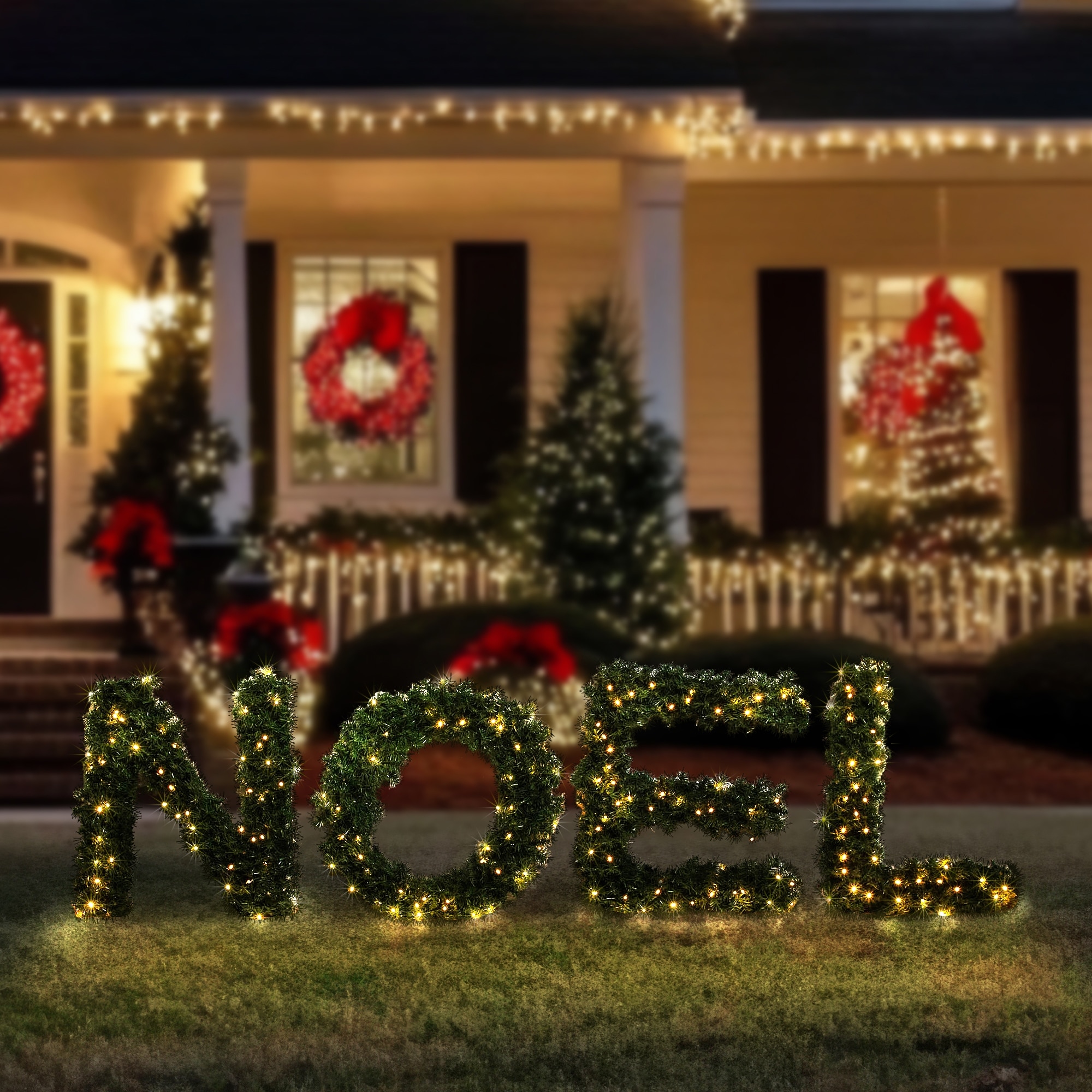 Pre-Lit Noel Artificial Pine Christmas Yard Decoration - 5.5'