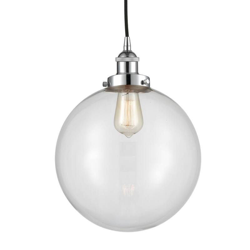 Innovations Lighting 616-1PH-16-12 Beacon Pendant Beacon 12" Wide - Polished Chrome / Clear