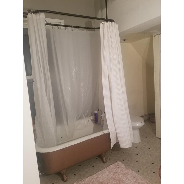 Rustproof Hoop Shower Rod For Clawfoot Tub On Sale Overstock 20012486