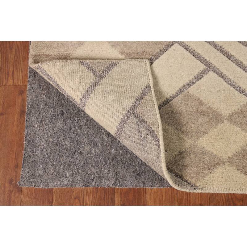 Trellis Gabbeh Oriental Area Rug Handmade Wool Carpet - 9'0" x 11'9"