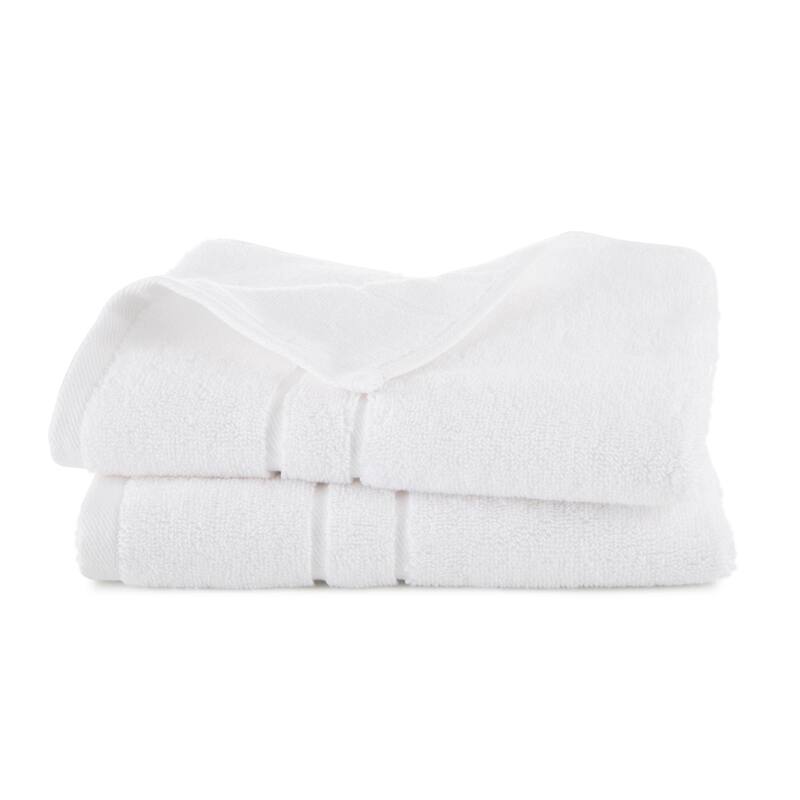 Clean Design Home x Martex Solid Supima 2-Pack Hand Towel Set - Hand Towel - White