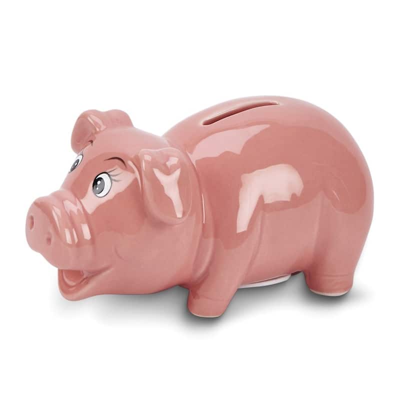 Curata Ceramic Pink Piggy Bank