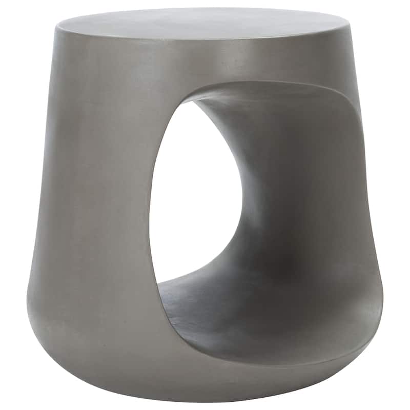 SAFAVIEH Outdoor Geronda Concrete Accent Table - 17.72" W x 17.72" L x 17.72" H - 18Wx18Dx18H